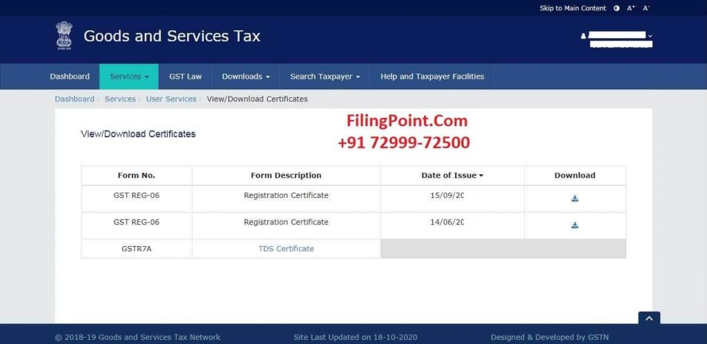 download gst certificate by arn number
 - FilingPoint